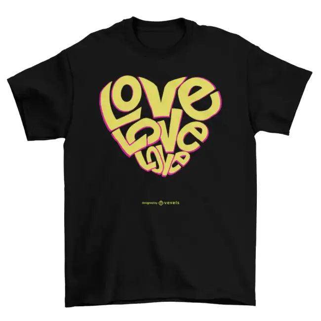 Vibrant Heart Tees: Bold Black and Lilac Styles for You - Estalios