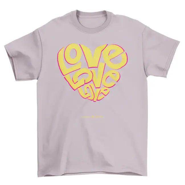 Vibrant Heart Tees: Bold Black and Lilac Styles for You - Estalios