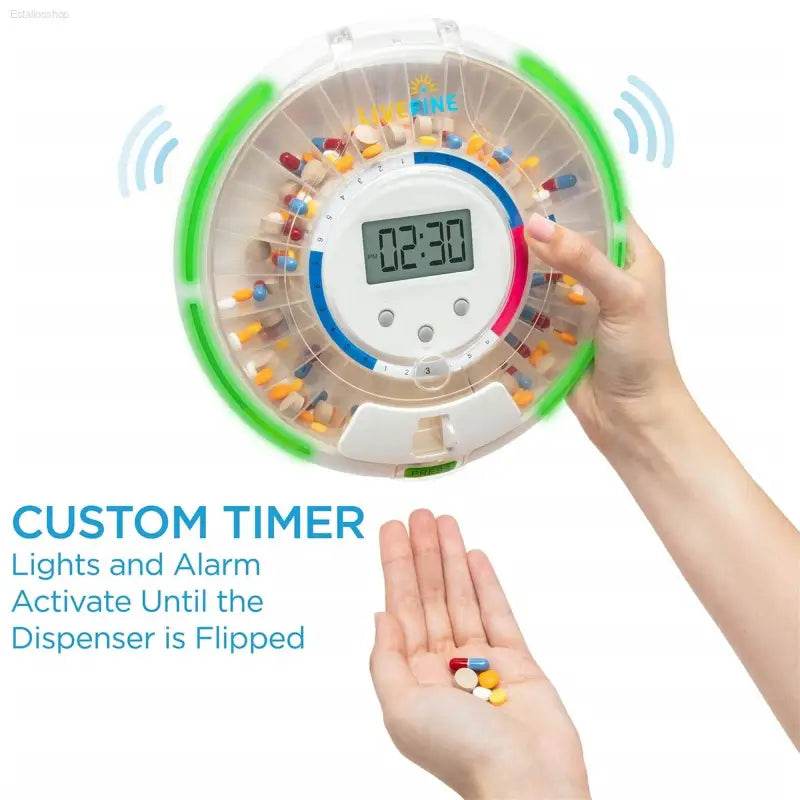 LiveFine Automatic Pill Dispenser with 28-Day Organizer - Estalios