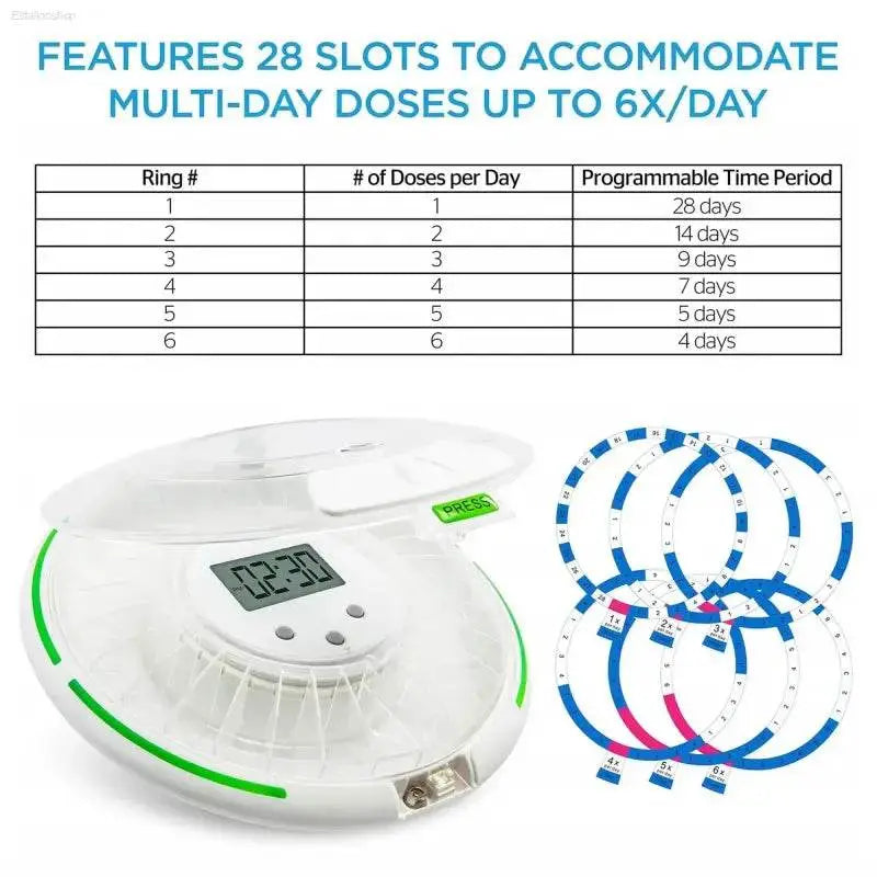 LiveFine Automatic Pill Dispenser with 28-Day Organizer for Efficient Medication Management