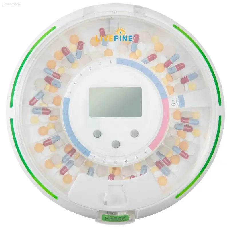 LiveFine Automatic Pill Dispenser with 28-Day Organizer - Estalios