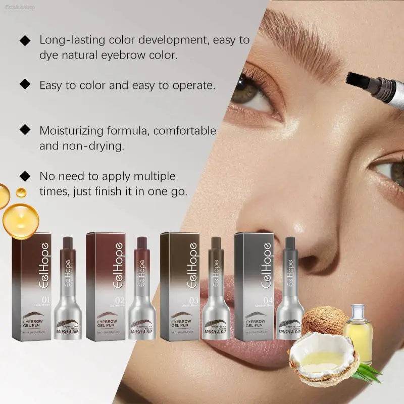 Long-Lasting Air Cushion Brow Cream for Natural Shaped Eyebrows - Estalios