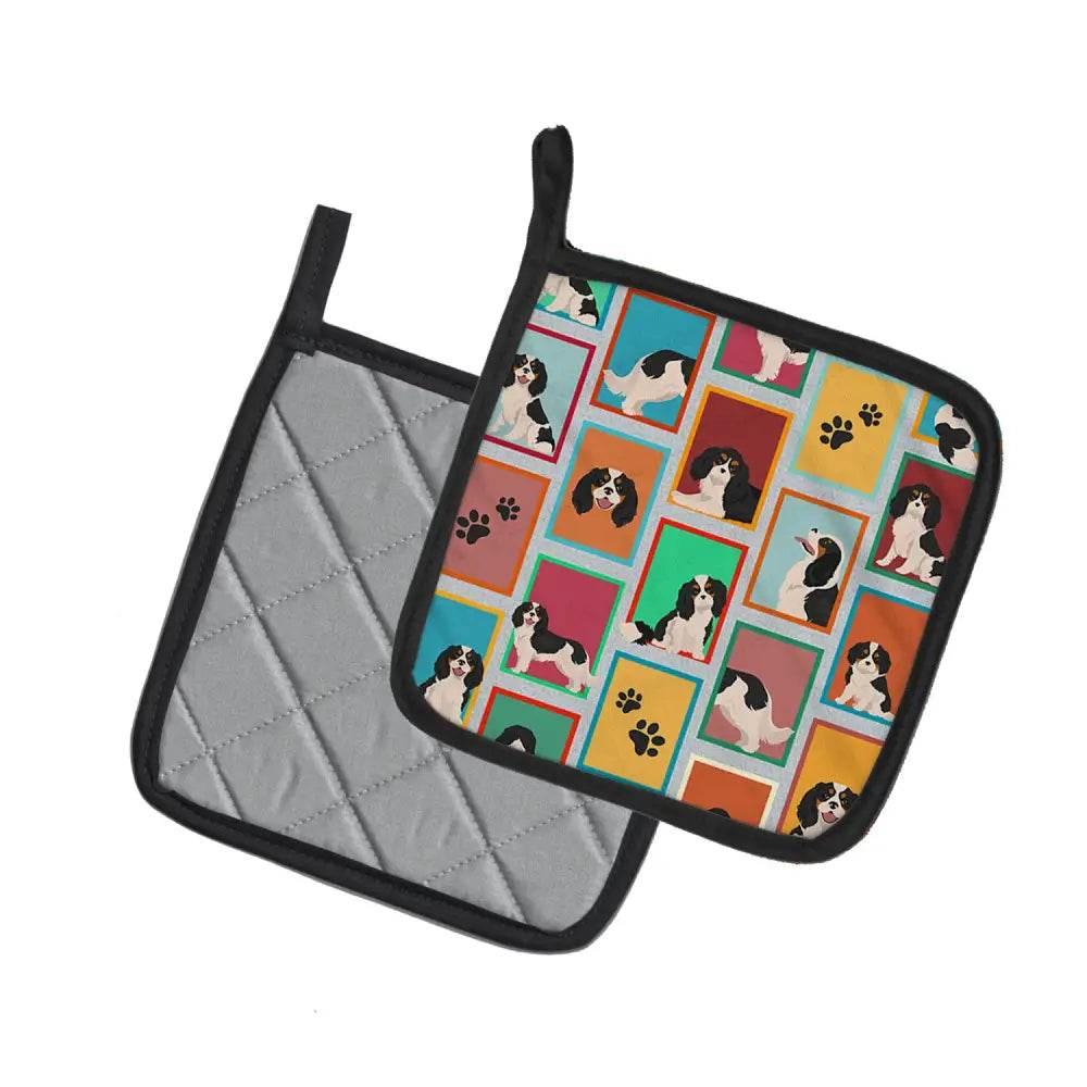 Tricolor Cavalier Spaniel Pot Holders for Safe Cooking - Estalios