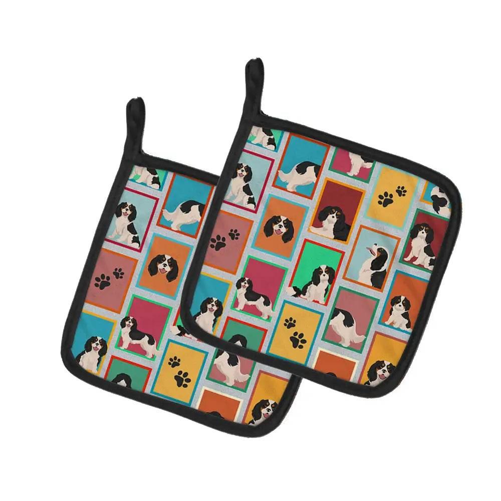 Tricolor Cavalier Spaniel Pot Holders for Safe Cooking - Estalios