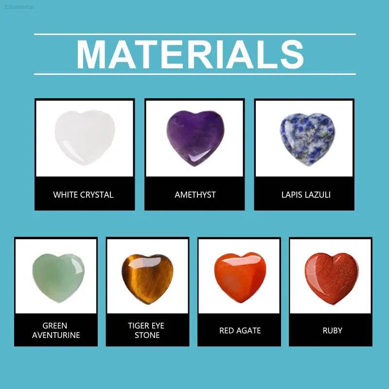 Love Crystal Healing Stone Set for Energy and Intention - Estalios
