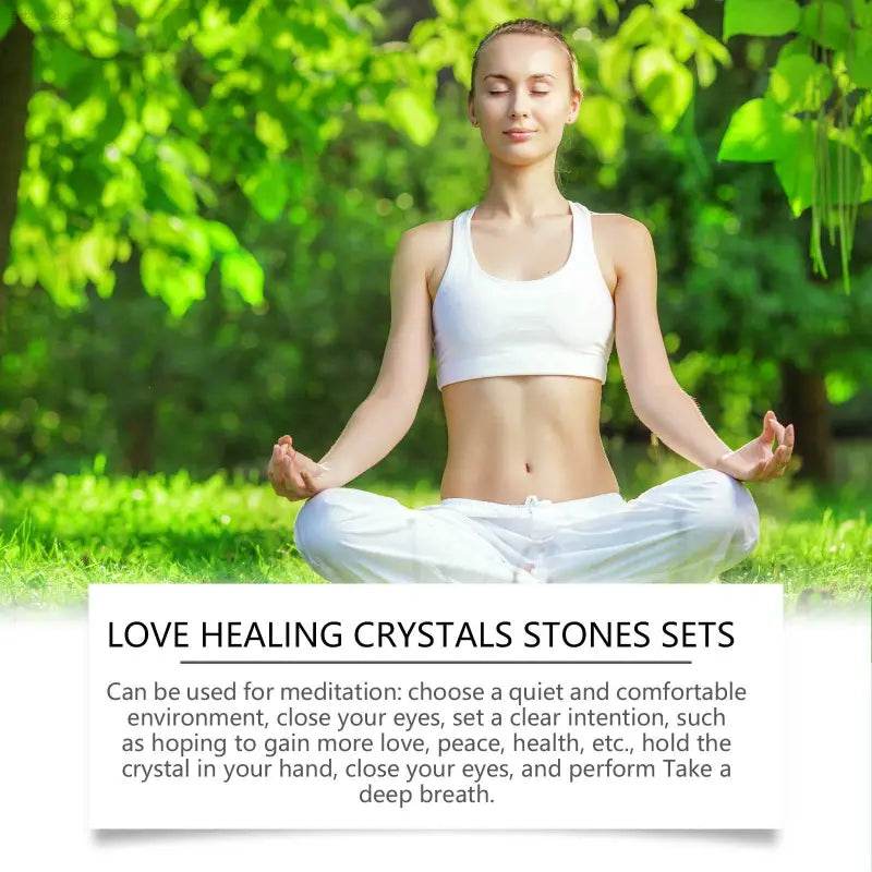Love Crystal Healing Stone Set for Energy and Intention - Estalios