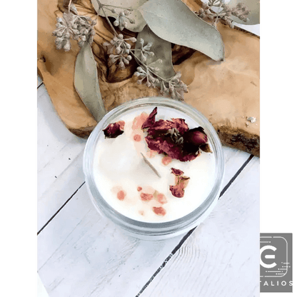 Radiant Garden Oasis Candle and Crystal Decor for Relaxation - Estalios