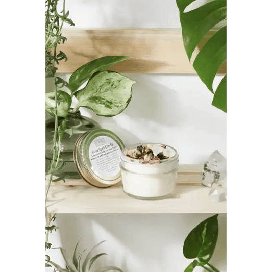 Radiant Garden Oasis Candle and Crystal Decor for Relaxation - Estalios