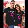 Love Valentine's Day T-Shirt for Couples Short Sleeved - Estalios