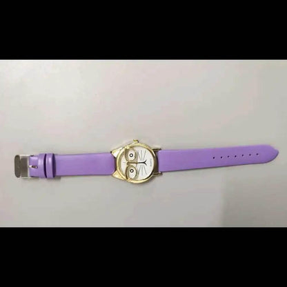 Lovely Cartoon Children Watch with Cat Face Design - Estalios