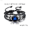 Stylish Luminous Zodiac Sign Wrap Bracelets with Vintage Multilayer Leather perfect for men and women, ideal for gifts.