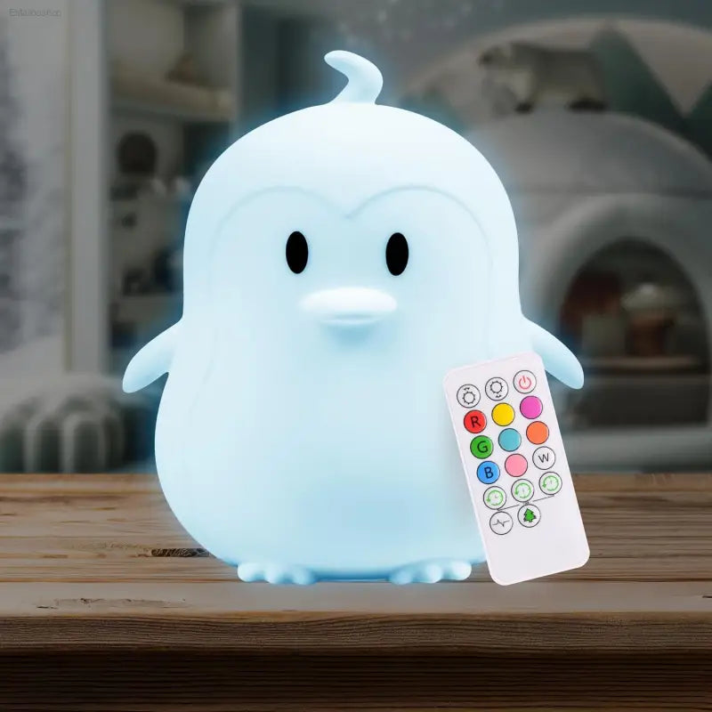 Lumipets Bear Night Light - Remote Control Silicone Lamp with 9 Soft Colors & Sleep Timer - Rechargeable & Battery-Operated for Kids' Bedrooms & Nurseries