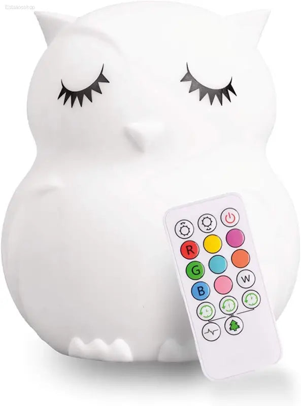 Lumipets Bear Night Light - Remote Control Silicone Lamp with 9 Soft Colors & Sleep Timer - Rechargeable & Battery-Operated for Kids' Bedrooms & Nurseries