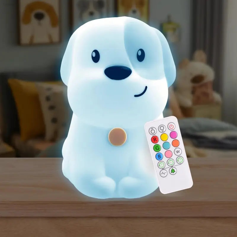 Lumipets Bear Night Light - Remote Control Silicone Lamp with 9 Soft Colors & Sleep Timer - Rechargeable & Battery-Operated for Kids' Bedrooms & Nurseries
