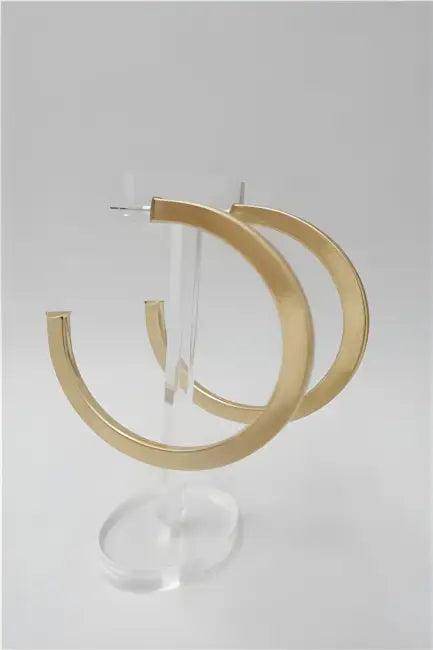 Dazzling Gold-Dipped Brass Hoop Earrings for Everyday Glam - Estalios