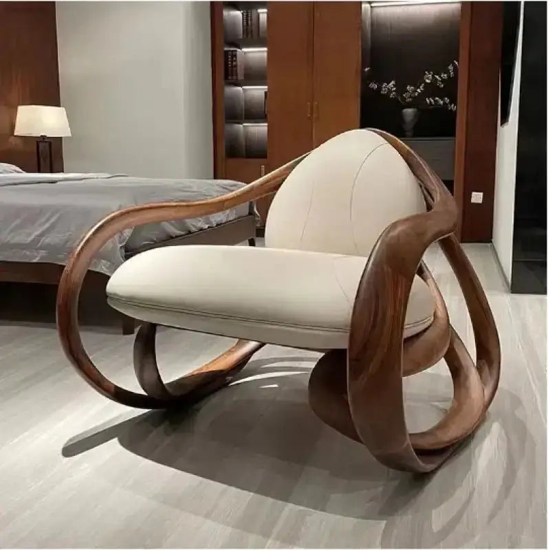 Luxury Leather Accent Armchair - Modern Lounge Chair for Your Living Room - EstaliosShop