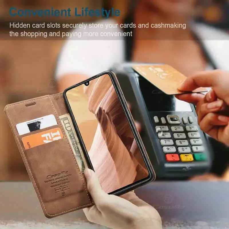 Smartphone in a Luxury Magnetic Flip Wallet Pro Max Sold, stylish and functional