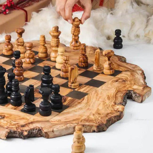 Get Ready to Dominate with Exquisite Olive Wood Chess Set - Estalios