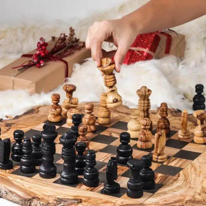Get Ready to Dominate with Exquisite Olive Wood Chess Set - Estalios