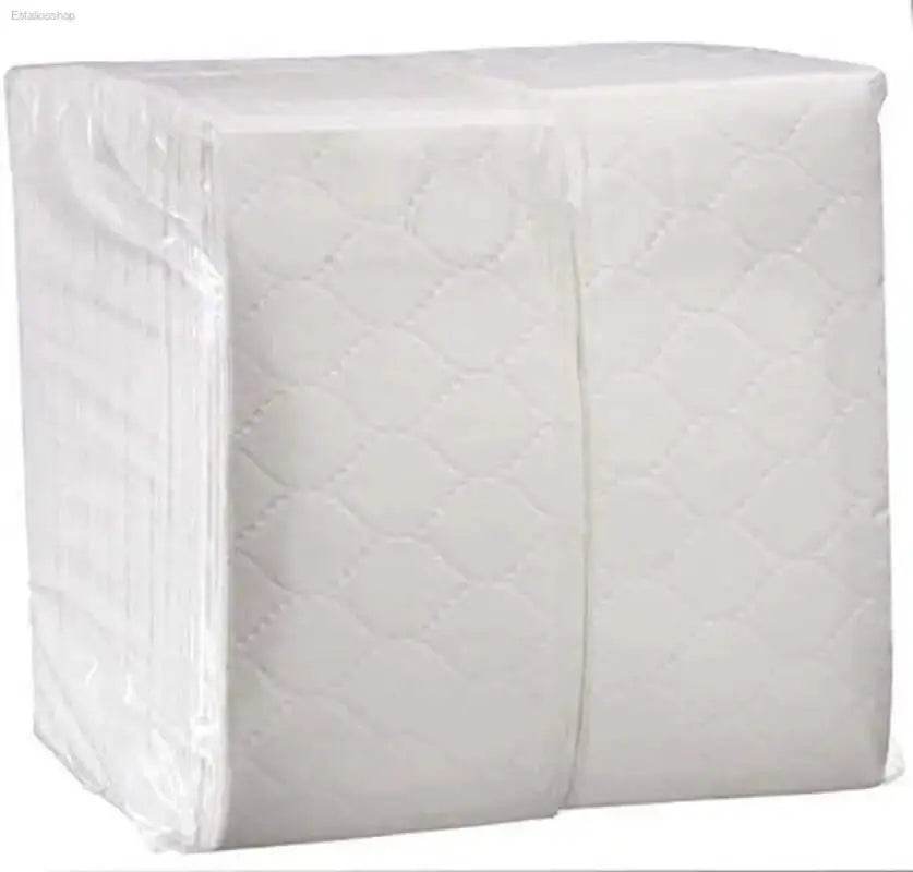 Luxury White Linen-Feel Disposable Paper Towels 100 Count - Estalios