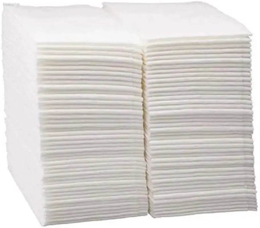 Luxury White Linen-Feel Disposable Paper Towels 100 Count - Estalios