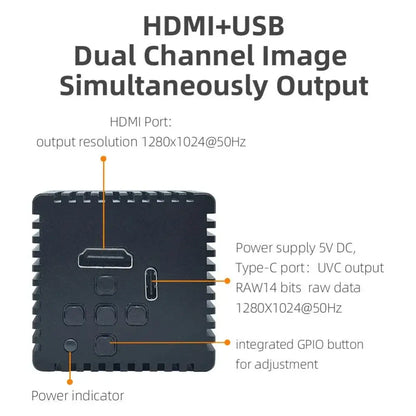 Dual-channel HDMI and USB output for LWIR Thermal Camera Imager 1280x1024