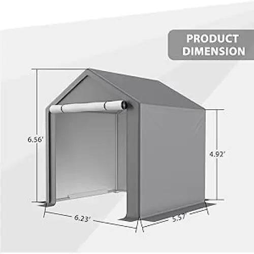 LZBEITEM 6 x 6 ft Heavy Duty Outdoor Storage Tent - Estalios