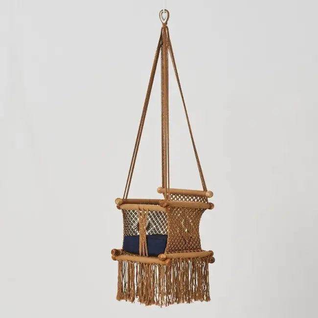 Swing Into Style with Our Macrame Baby Swing - Estalios