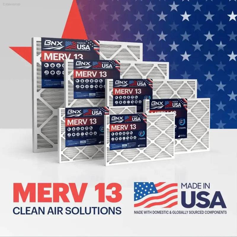 MADE IN USA - MERV 13 HVAC Air Filters for Allergies - Estalios