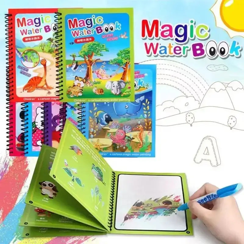 Colorful Magic Water Wow! Kids drawing fun with vibrant water drawing books