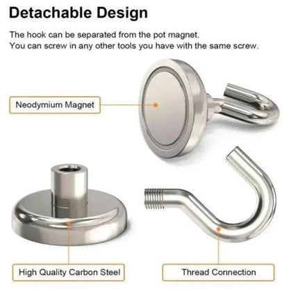 Magnetic Kitchen Magic: Sleek Silver Hooks for Easy Access - Estalios