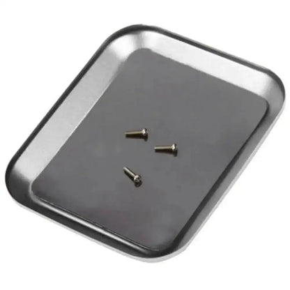 Metal tray with screws showcasing Magnetic Screw Tray Aluminium Alloy Power for repairs