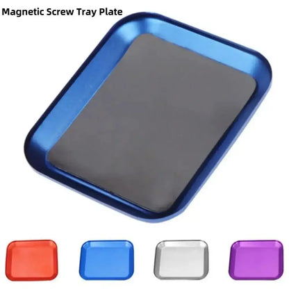 Blue magnetic screw tray from Magnetic Screw Tray Aluminium Alloy Power for easy repairs