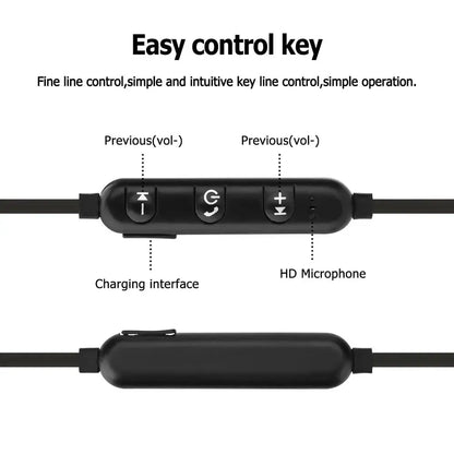 Black in-line headphone remote for Magnetic Sport Earbuds with ergonomic design