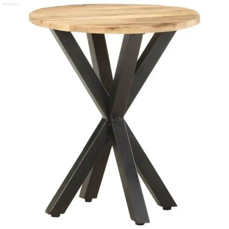 Mango Wood Round Table: Bold Style! Here is the Product Description: Elevate your Space with this Stunning Round Table, a Perfect Blend of Natural Warmth - Estalios