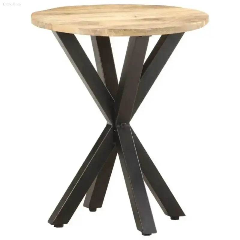 Mango Wood Round Table: Bold Style! Here is the Product Description: Elevate your Space with this Stunning Round Table, a Perfect Blend of Natural Warmth - Estalios