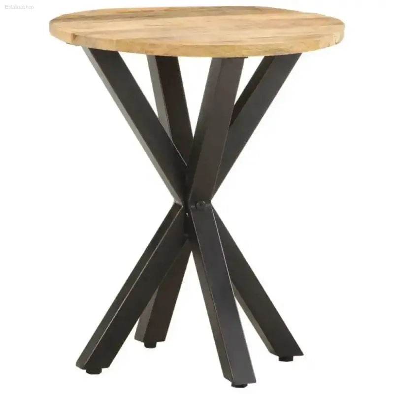 Mango Wood Round Table: Bold Style! Here is the Product Description: Elevate your Space with this Stunning Round Table, a Perfect Blend of Natural Warmth - Estalios