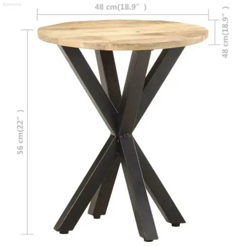 Mango Wood Round Table: Bold Style! Here is the Product Description: Elevate your Space with this Stunning Round Table, a Perfect Blend of Natural Warmth - Estalios