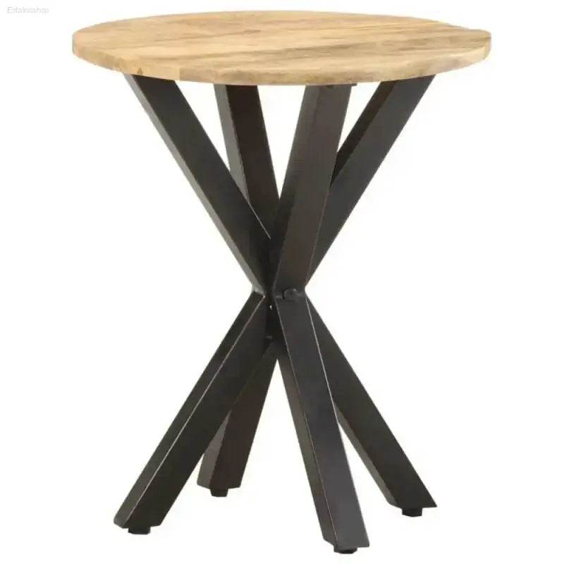 Mango Wood Round Table: Bold Style! Here is the Product Description: Elevate your Space with this Stunning Round Table, a Perfect Blend of Natural Warmth - Estalios