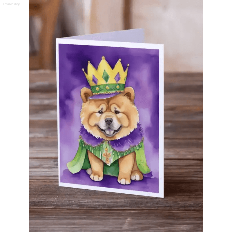 Mardi Gras Pup Postcards: Unleash the Party! Mardi Gras Dog Greeting Cards: Spread the Festive Spirit with these Adorable Dog-themed Cards! - Estalios