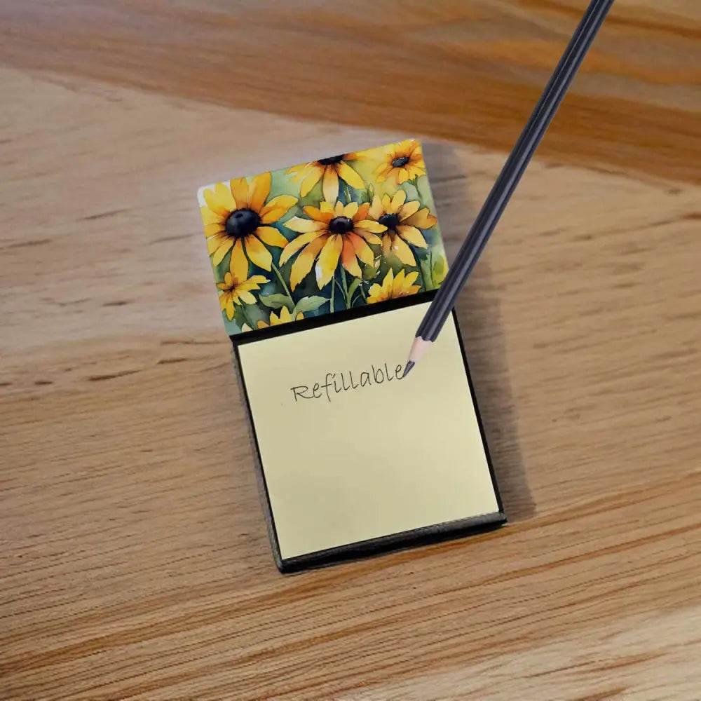 Maryland Black-Eyed Susans Sticky Note Holder with Artful Design - Estalios