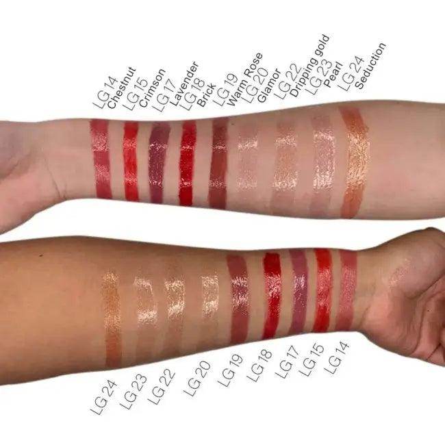 Mauve Liquid Lip Gloss with Natural Finish and Applicator - Estalios