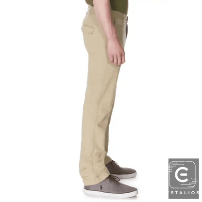 Vibrant Khaki Casual Pants for Effortless Everyday Style - Estalios