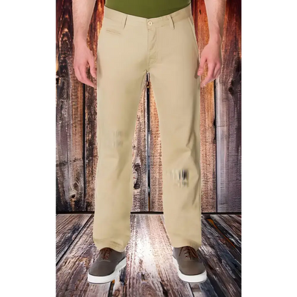 MCMLXV Mens Signature Slim Fit Khaki Chino pant in a stylish khaki color