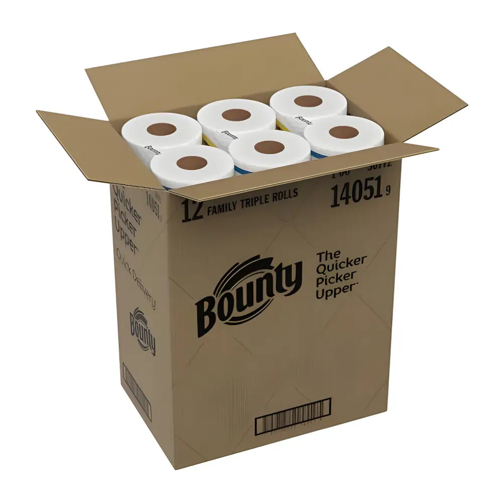 Case of Bounty Quick-Size Paper Towels for easy clean-ups and mess-free living