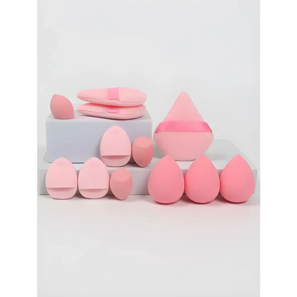 Pink makeup sponges from the Mega Makeup Sponge Set & Loose Powder Puffs collection