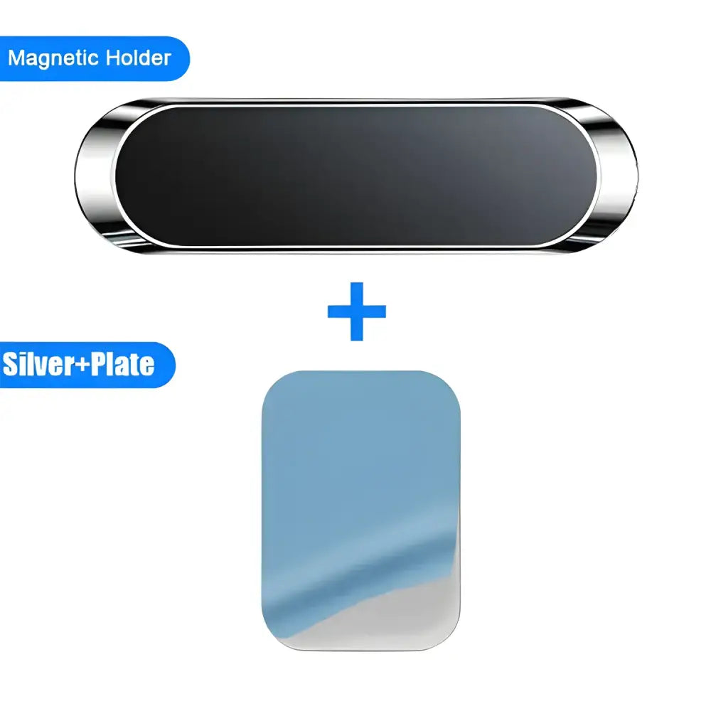 MegaGrip Magnetic Car Phone Holder with silver plate, the ultimate universal car mount