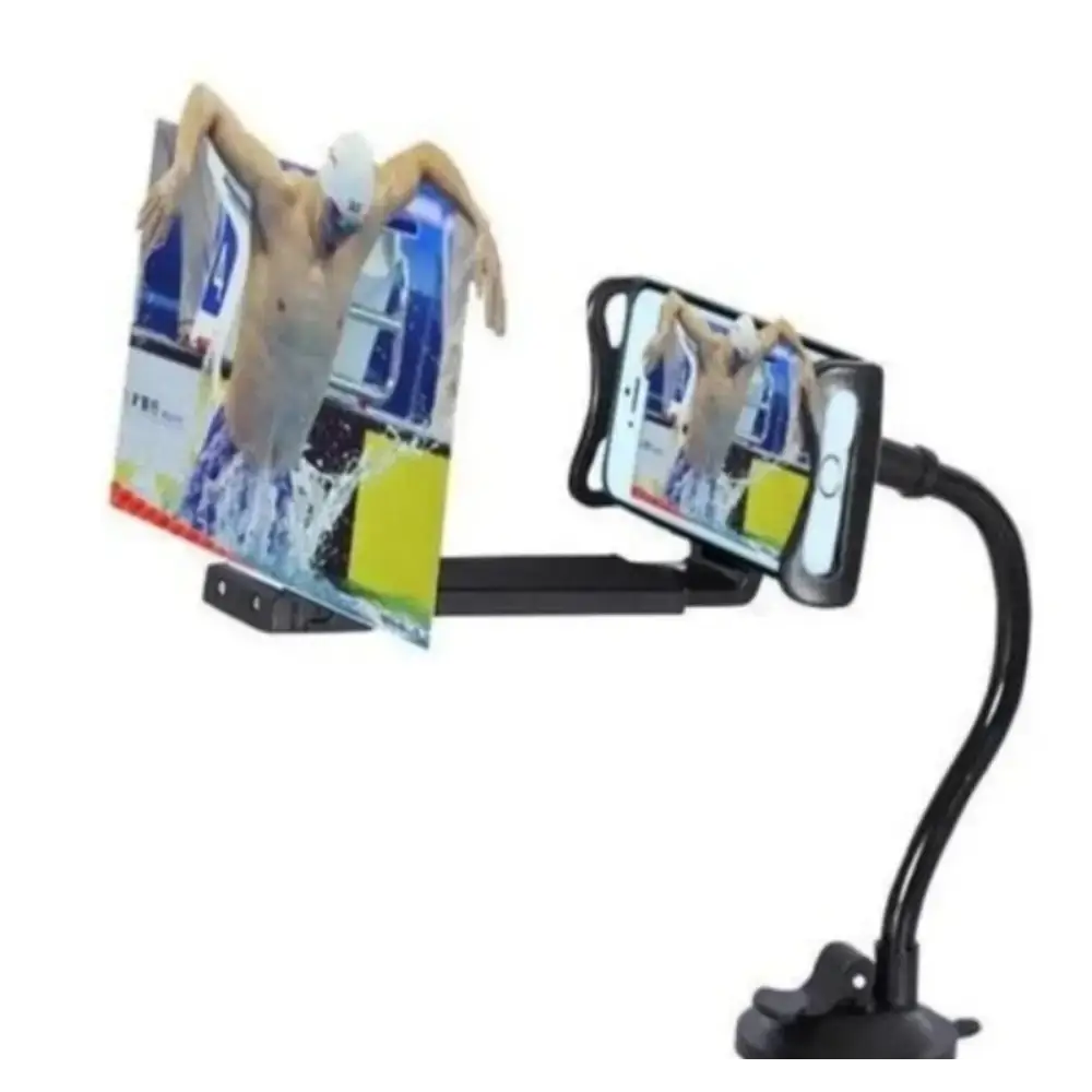 Mobile phone screen magnifier with flexible stand, MegaScreen Magnifier Flex Arm