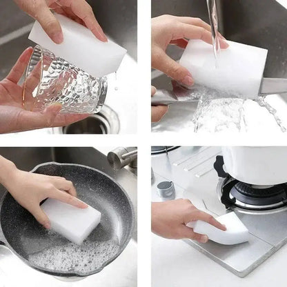 White Melamine Sponge Magic Eraser 100x60x20mm for tough cleaning jobs