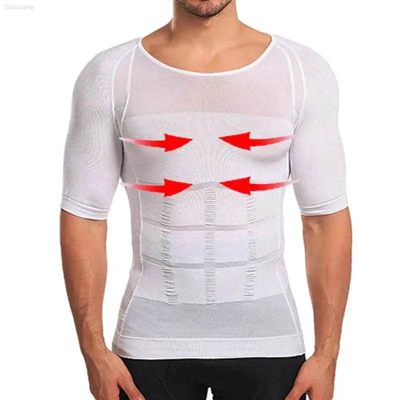 Men Body Shapers Fitness Elastic Tight Fitting Shirt Tank Top - Estalios